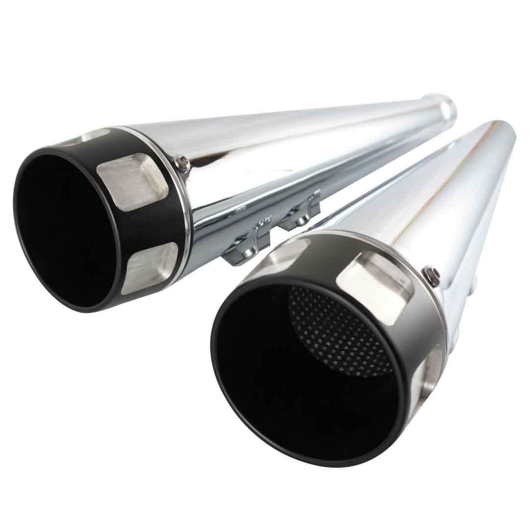 SHARKROAD Exhaust 4.4″ Megaphone For Harley Slip on Mufflers 2017-UP Deep Sound