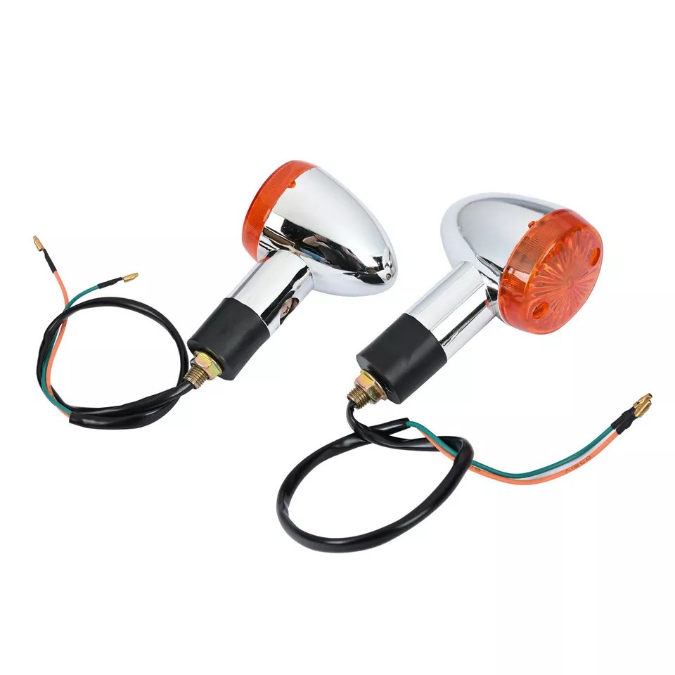 1 Pair of Turn Signals 10mm 12V FOR Harley-Davidson Honda Kawasaki Yamaha Suzuki