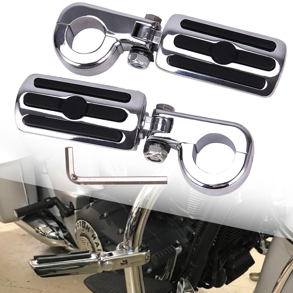 1.25″ Highway Crash Bar Foot Pegs Fit For Harley Touring Road King Motorcycle