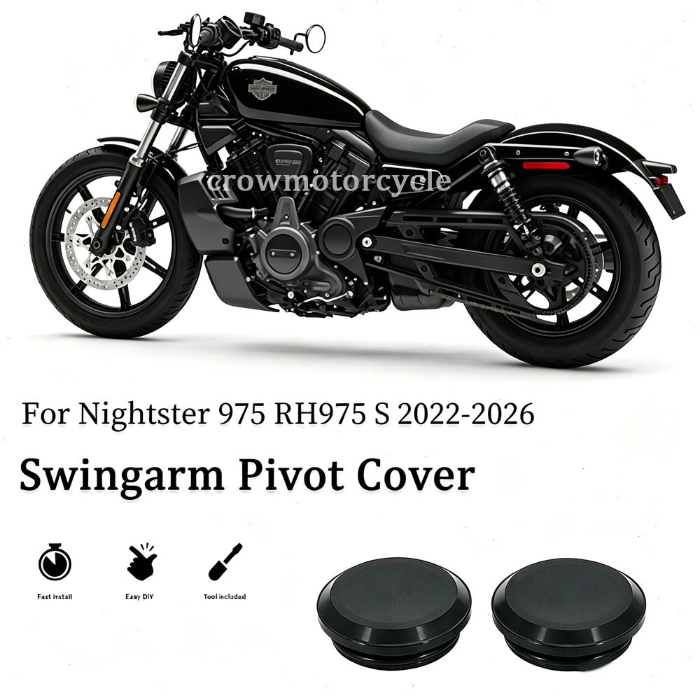 For Harley Nightster RH975 Special RH975S Swing Arm Axle Nut Covers Accessories