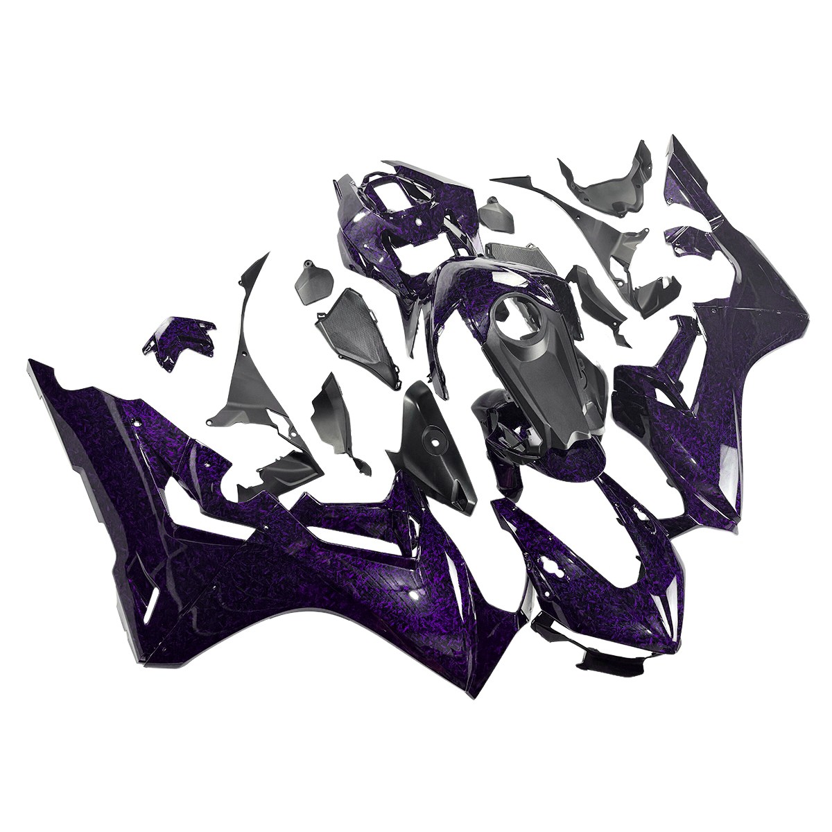 Plastic Injection Fairings for CBR1000RR 2017 18 19 2020 Purple Forged Pattern