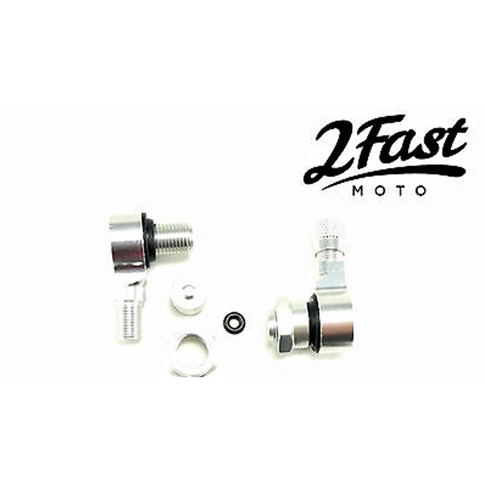 2FastMoto 11.3mm 90 Degree Metal Tire Valve Stems – Silver – 2/Pack 09-3040A