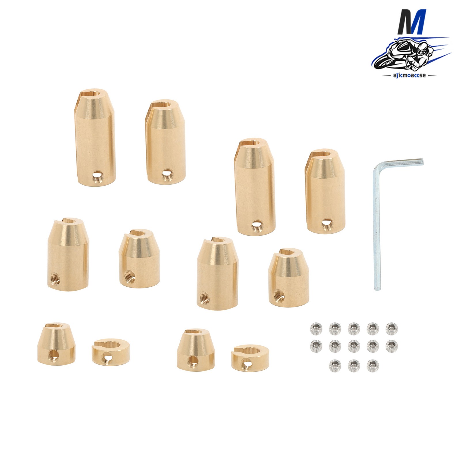 Motorcycle Brass Wheel Spoke Weights Reusable 12 Pack for Vintage Dual Sport