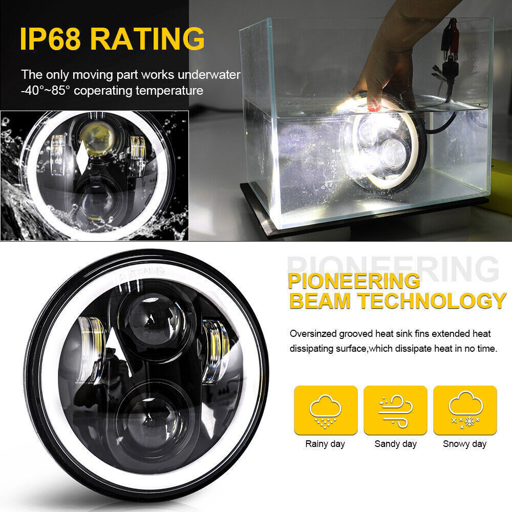 5 3/4 5.75″ LED Headlight Projector For Harley-Davidson Dyna Wide Glide FXDWG