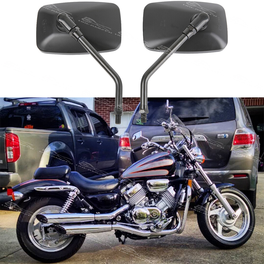 10mm Motorcycle Rectangle Rearview Mirrors For Honda Magna 250 750 V30 V65 V45