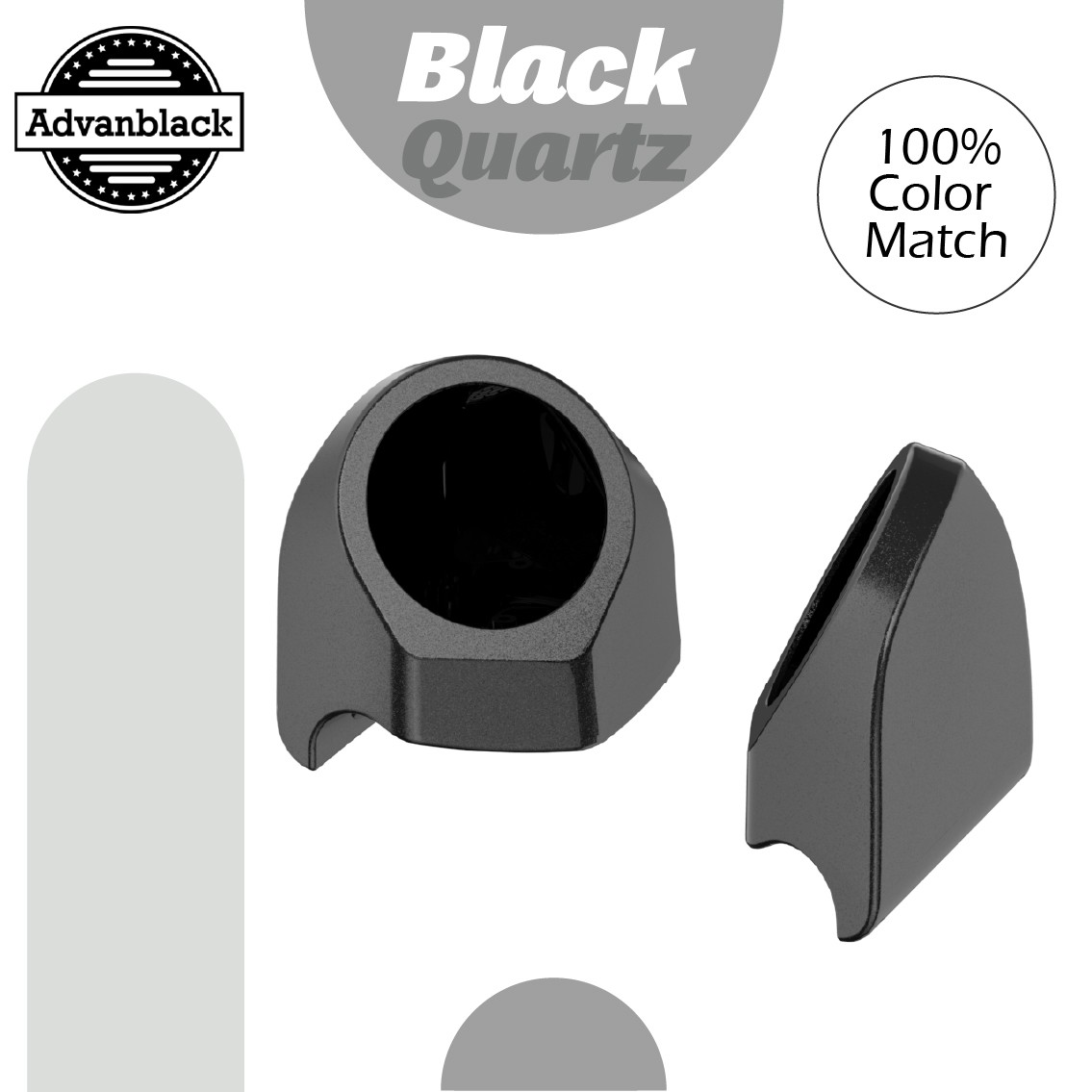 Fits Harley King Tour Pack BLACK QUARTZ Advanblack 6.5 inches Speaker Pods