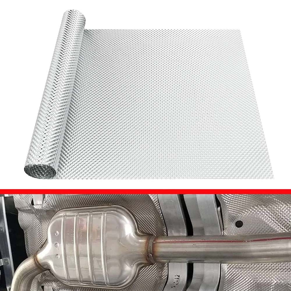 12″x20″ Exhaust Heat Shield Automotive Embossed SS304 Muffler Shield/Wrap