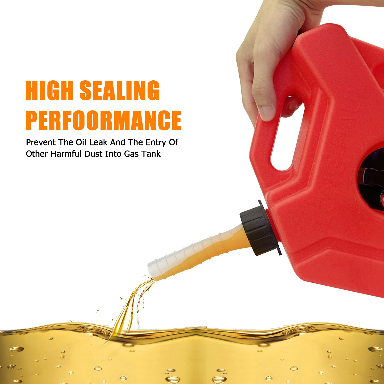 5L Gas Fuel Tank Gas Can Oil Storage Can For ATV UTV Gokart Motorcycle Car SUV