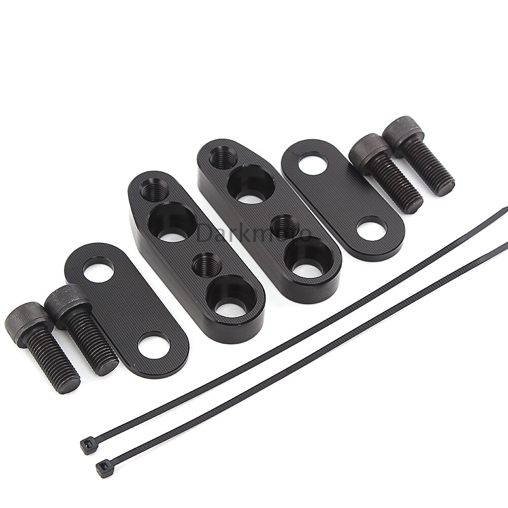 Silver/Black HandleBar Bar Mount Clamps Risers Adapter For Honda GL1800 01-2017