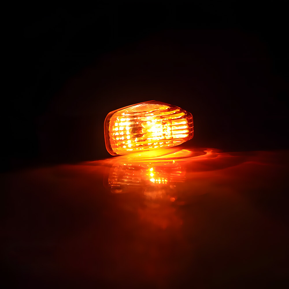 4x Front+Rear Clear Turn Signal Indicator Lamp For Kawasaki KLR 650 KLR650 08-17