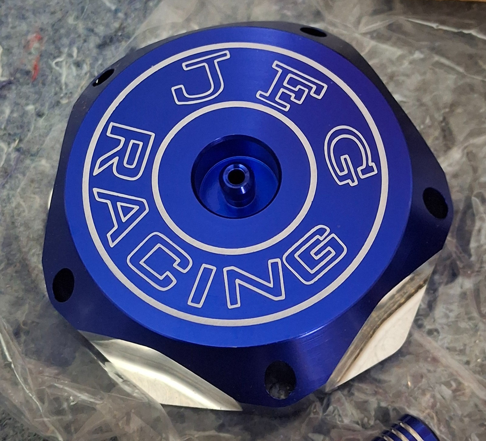 JFG Racing Dirt Bike Gas Cap 121103043 Aluminum Blue Street Bike Fuel Tank Cap