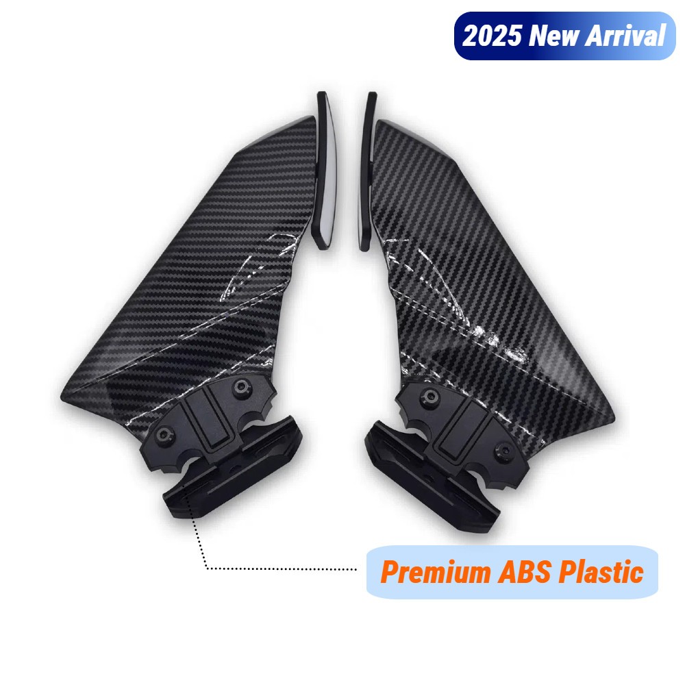 Carbon Fiber Look Complete Wing Side Mirrors for Kawasaki Ninja ZX6R 2005 2006