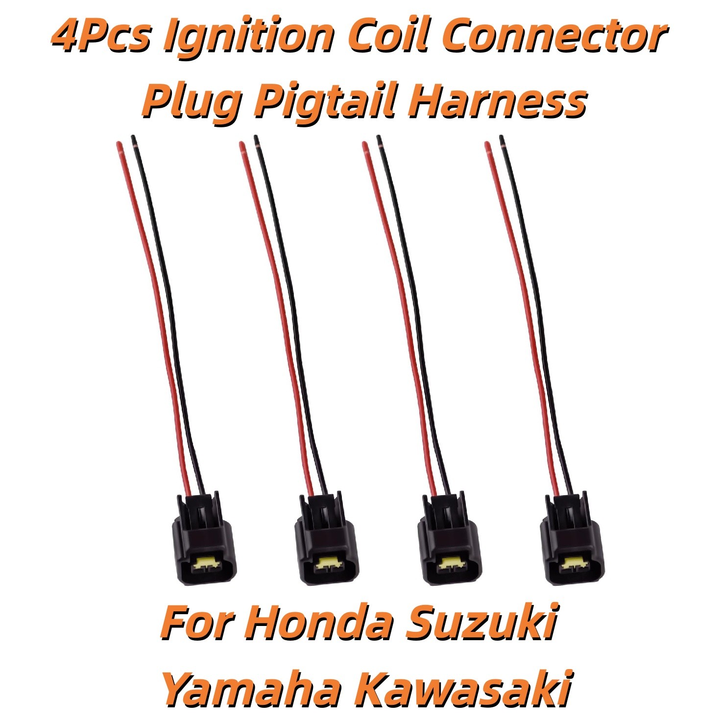 4PCS Coil Pack Connector Clips Plug Pigtail Harness For Honda CRB, Suzuki GSXR