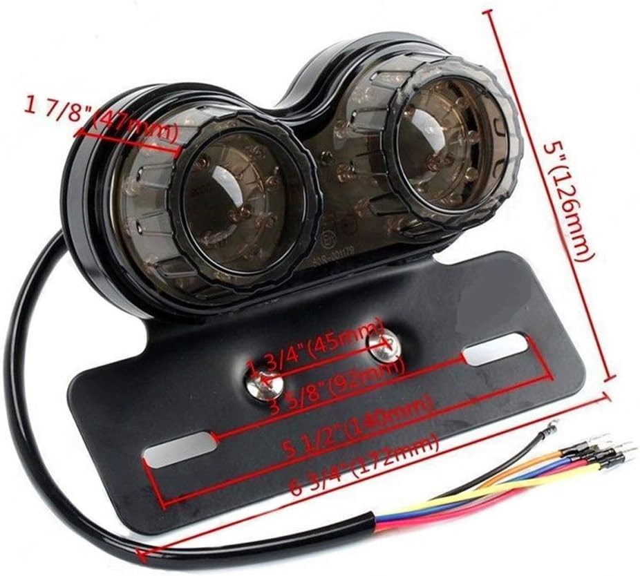 40-LED 40W Motorcycle Tail Light Integrated Running Lamp Brake&Turn Signal Li…