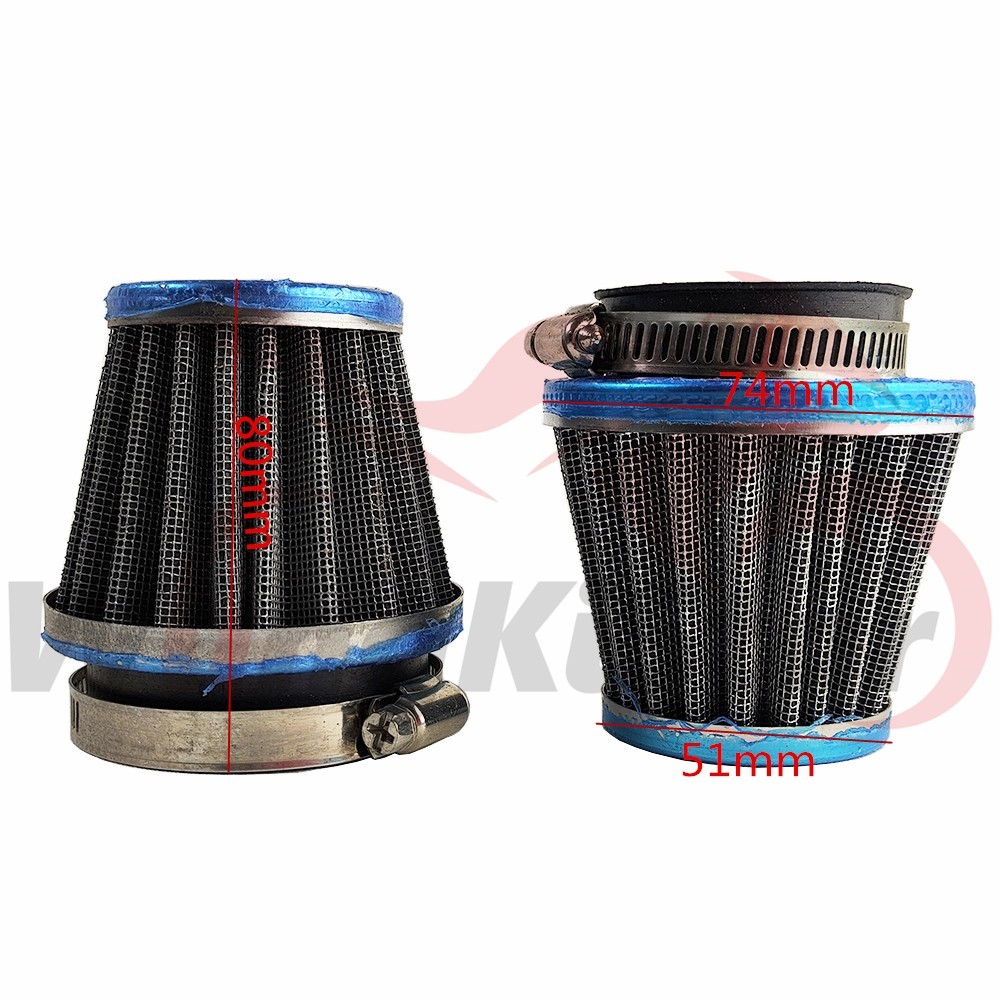 Carb Air Intake 60mm/2.36in Filter Cleaner Motorcycle Bike Straight Air Filters
