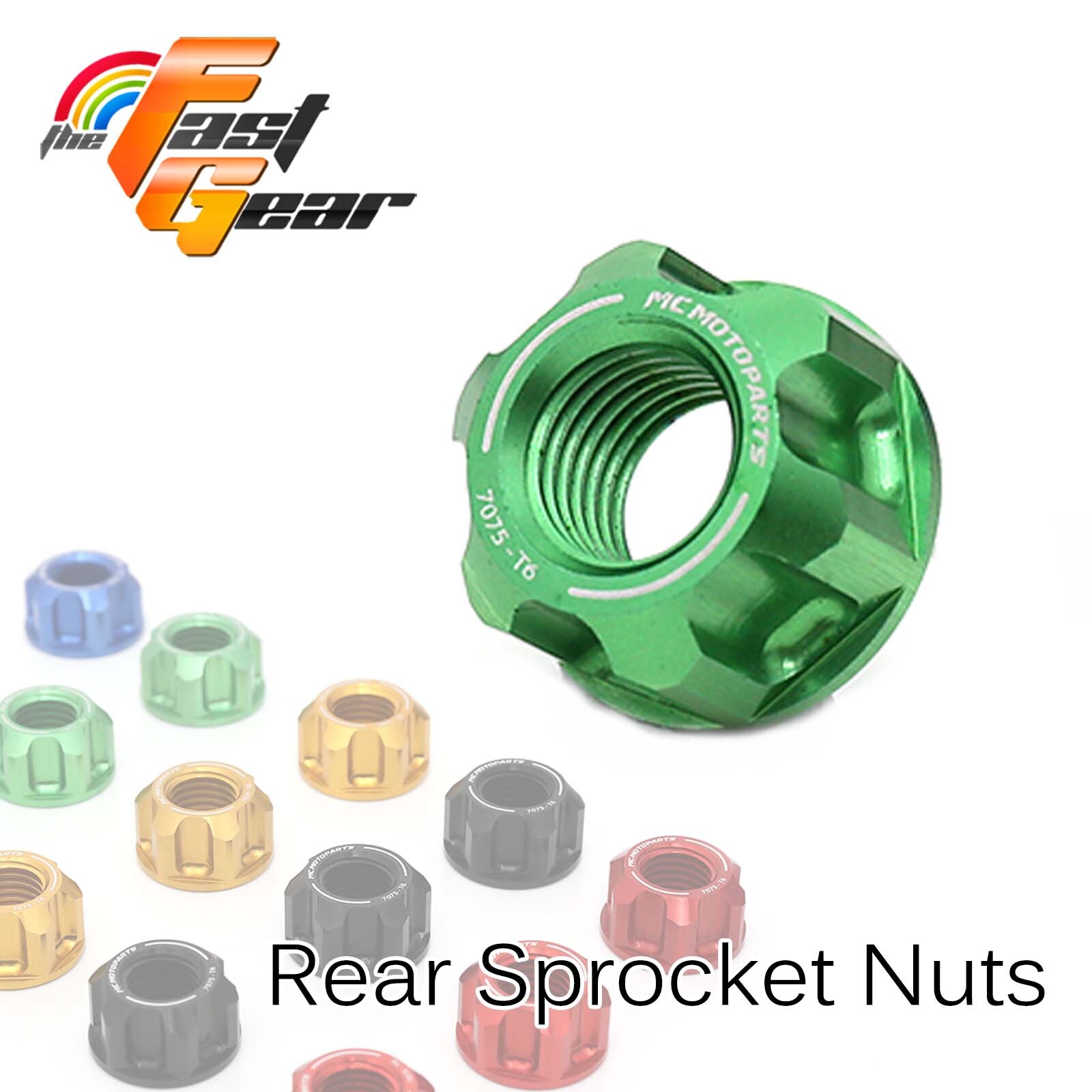 SPOKE6 CNC Anodized Rear Sprocket Nuts For Ducati Monster 750 900 400 800 796