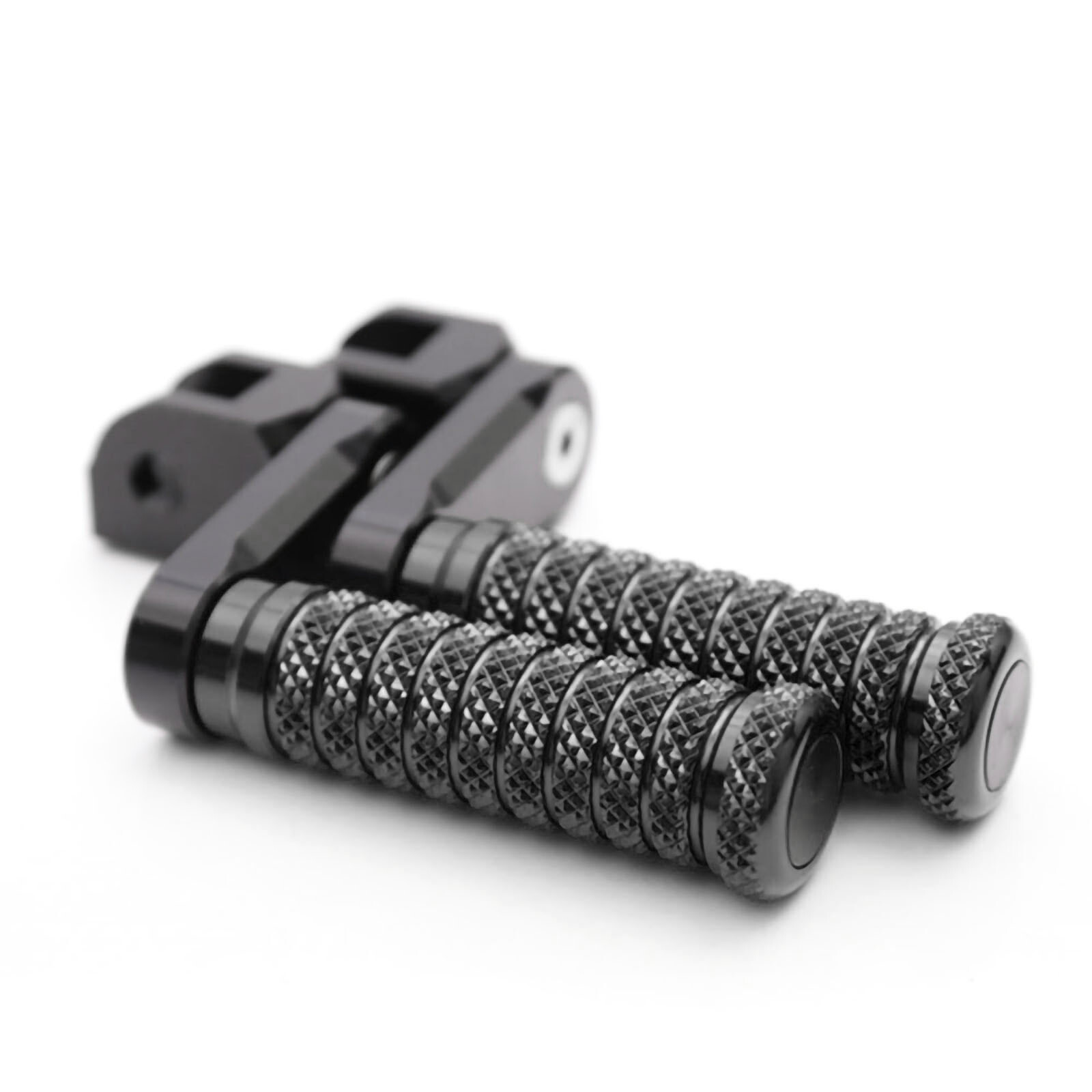 Black M-GRIP 40mm Adjustable Front Foot Pegs For Buell XB12S Lightning 2004+