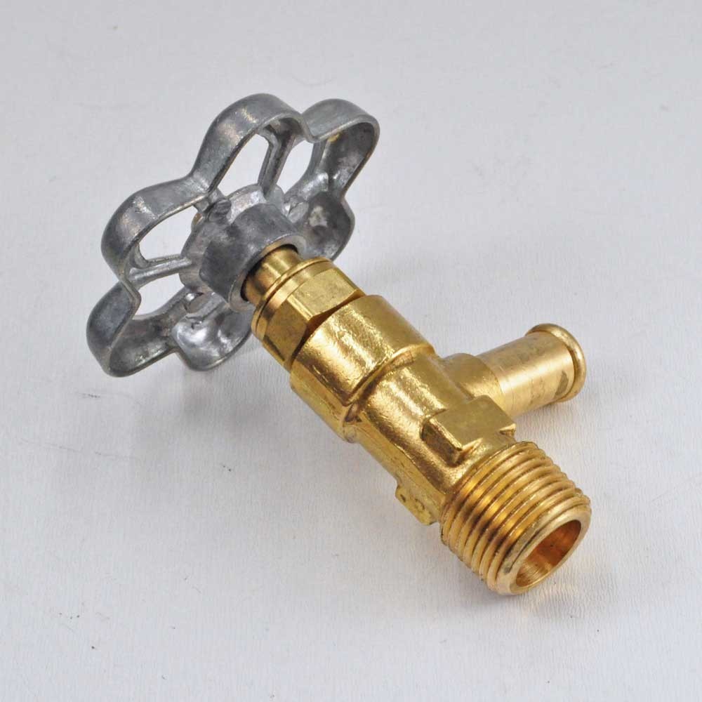 Faucet Style Motorcycle Petcock, Brass w. Zinc Handle 3/8″ NPT, Fuel Valve Gas