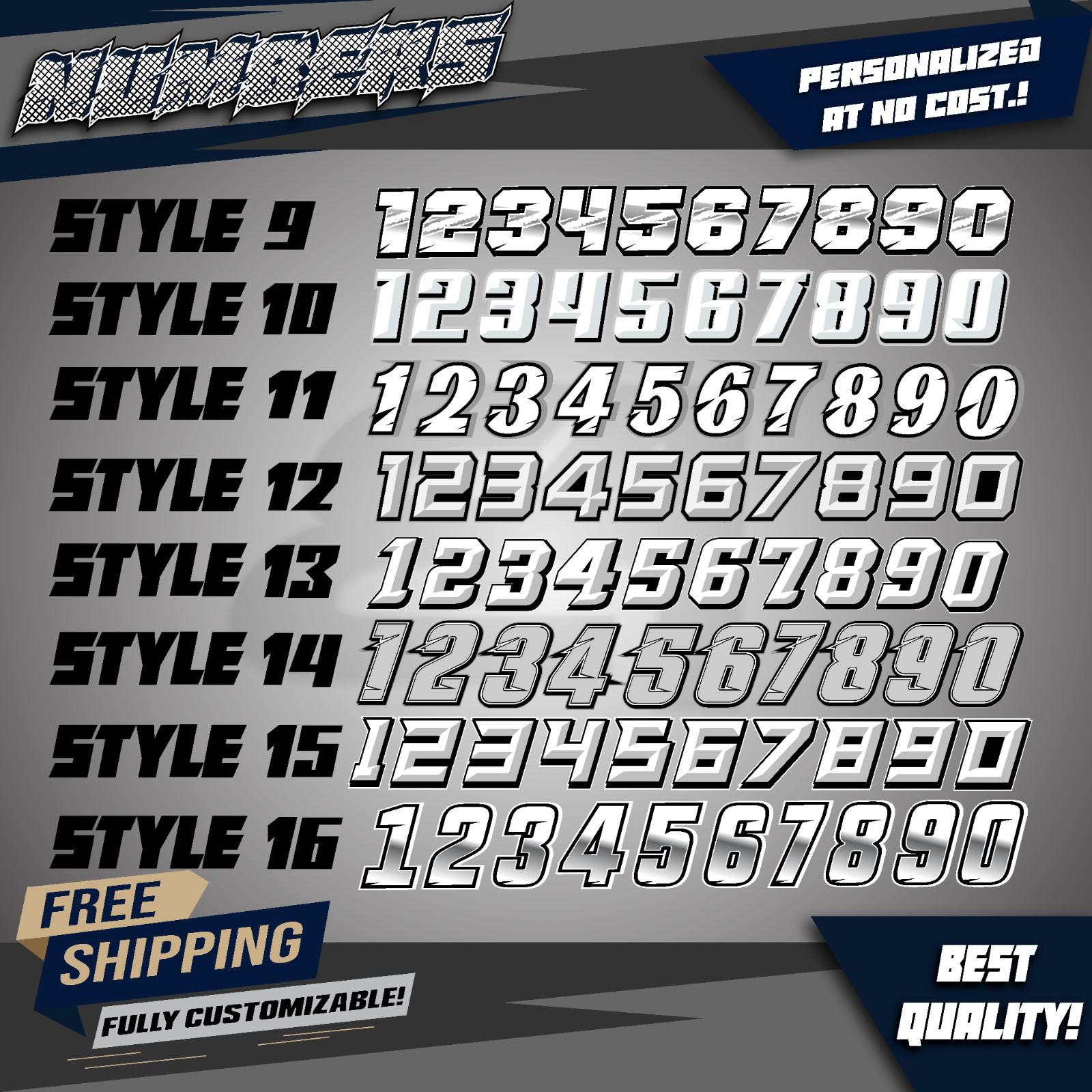 Kawasaki KFX 450R 2008-2014 Graphics Kit Custom Decals Set ATV Full Stickers