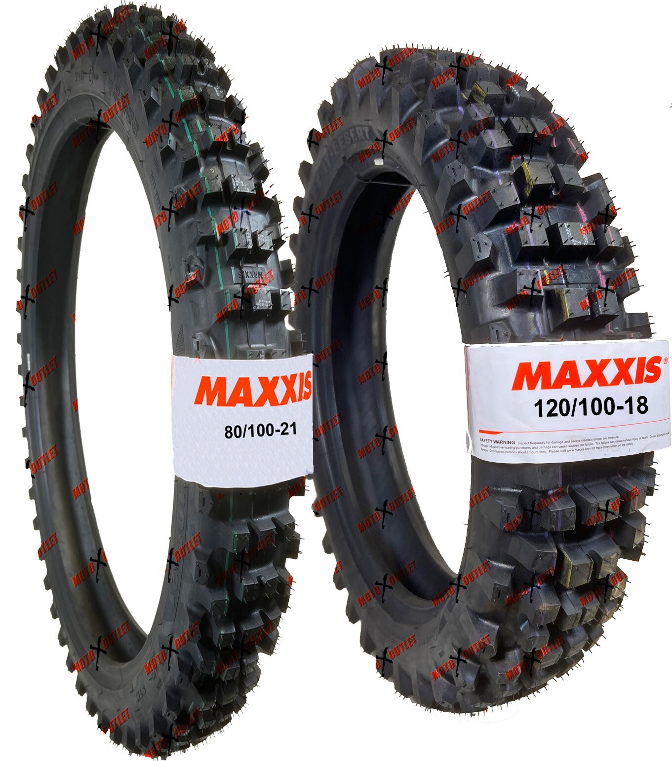 Maxxis 80/100-21 120/100-18 Desert IT Tires Front Rear Tire Set Dirt Bike