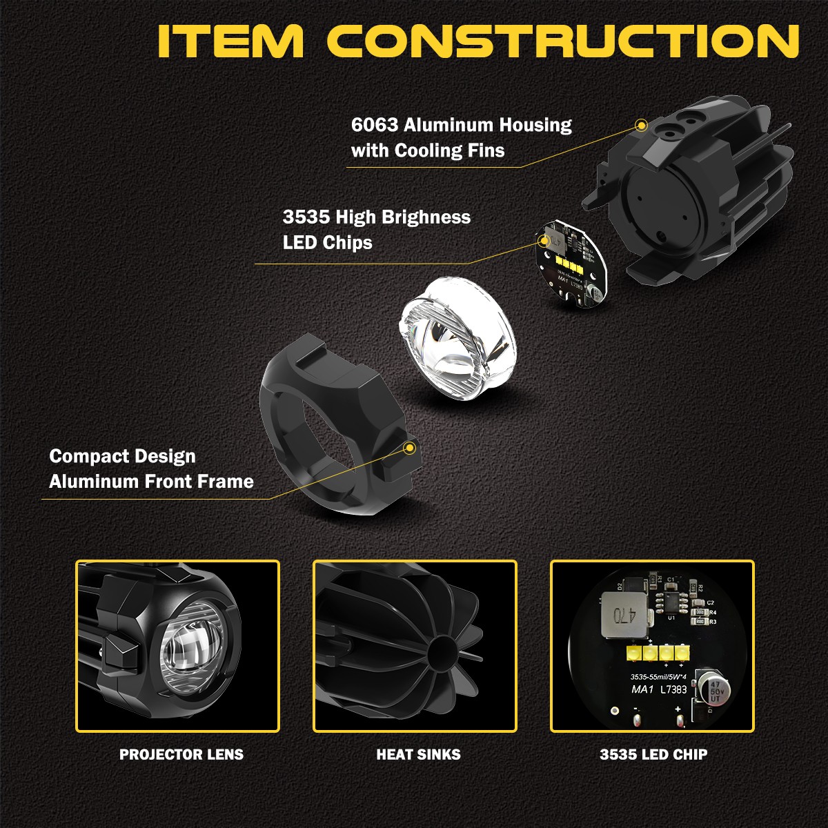 40W LED Fog Lights Kit For Honda Africa Twin CRF1000L CRF1100L XRV750T