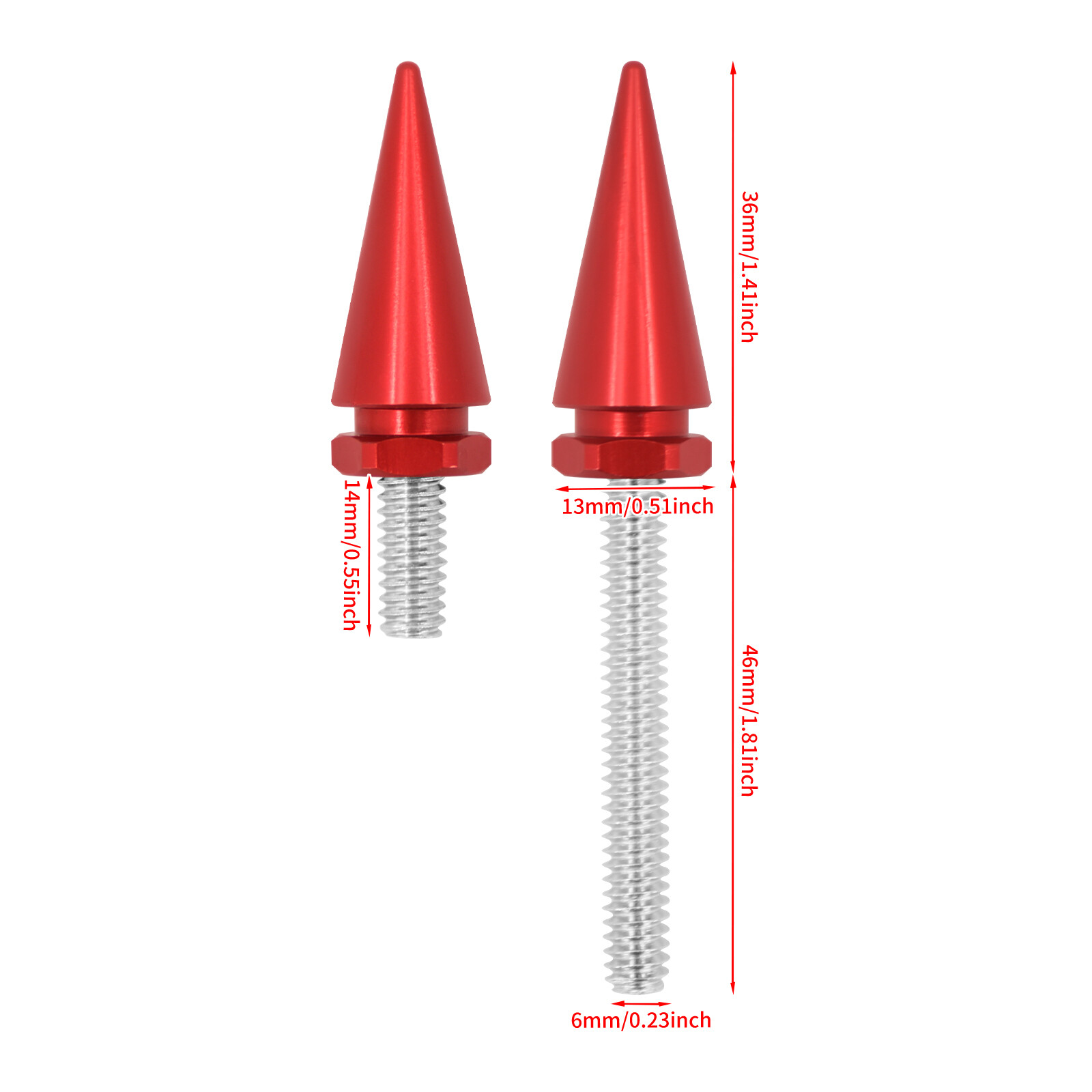 3x Red Spike Windscreen Windshield Screws For Harley 14-23 Street Electra Glide