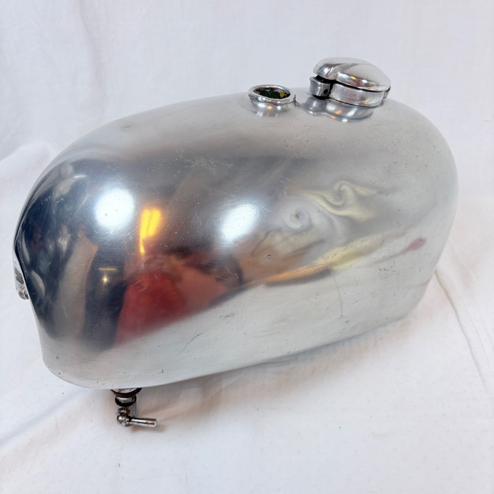 BSA Spitfire Polished Aluminum Alloy Fuel Gas Tank Monza Cap Cafe Racer Vintage