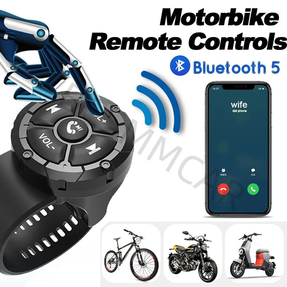 Bluetooth 5.3 Motorcycle Wireless Media Controller Remote Control Waterproof