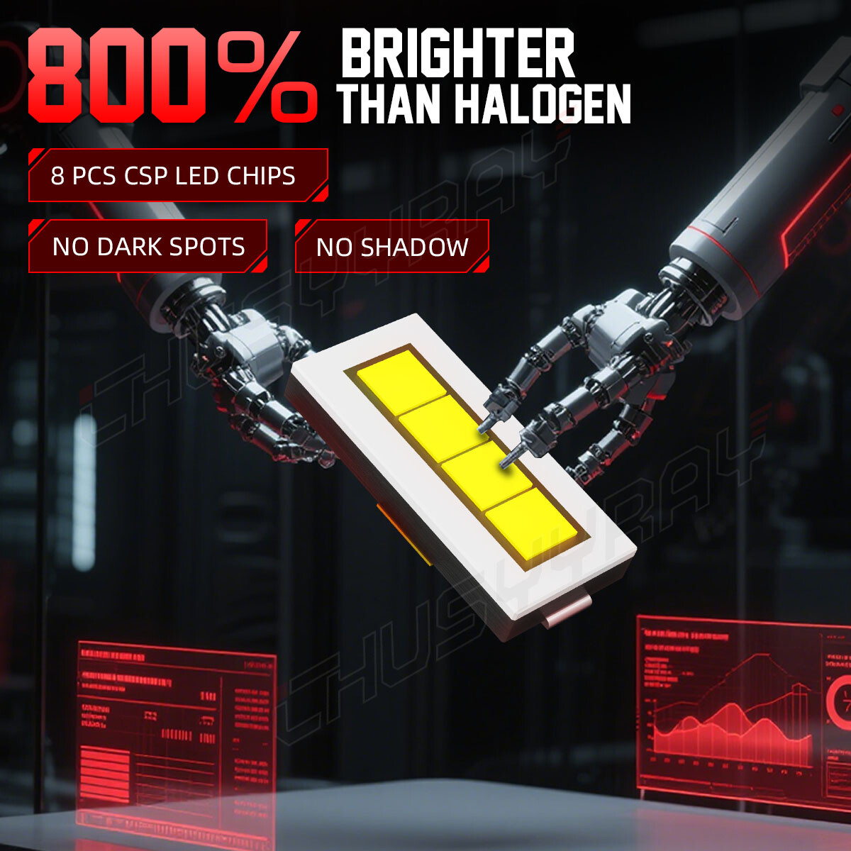 For Honda Silver Wing 600 Motorcycle LED Headlight H7 6000K Bright White BULBS