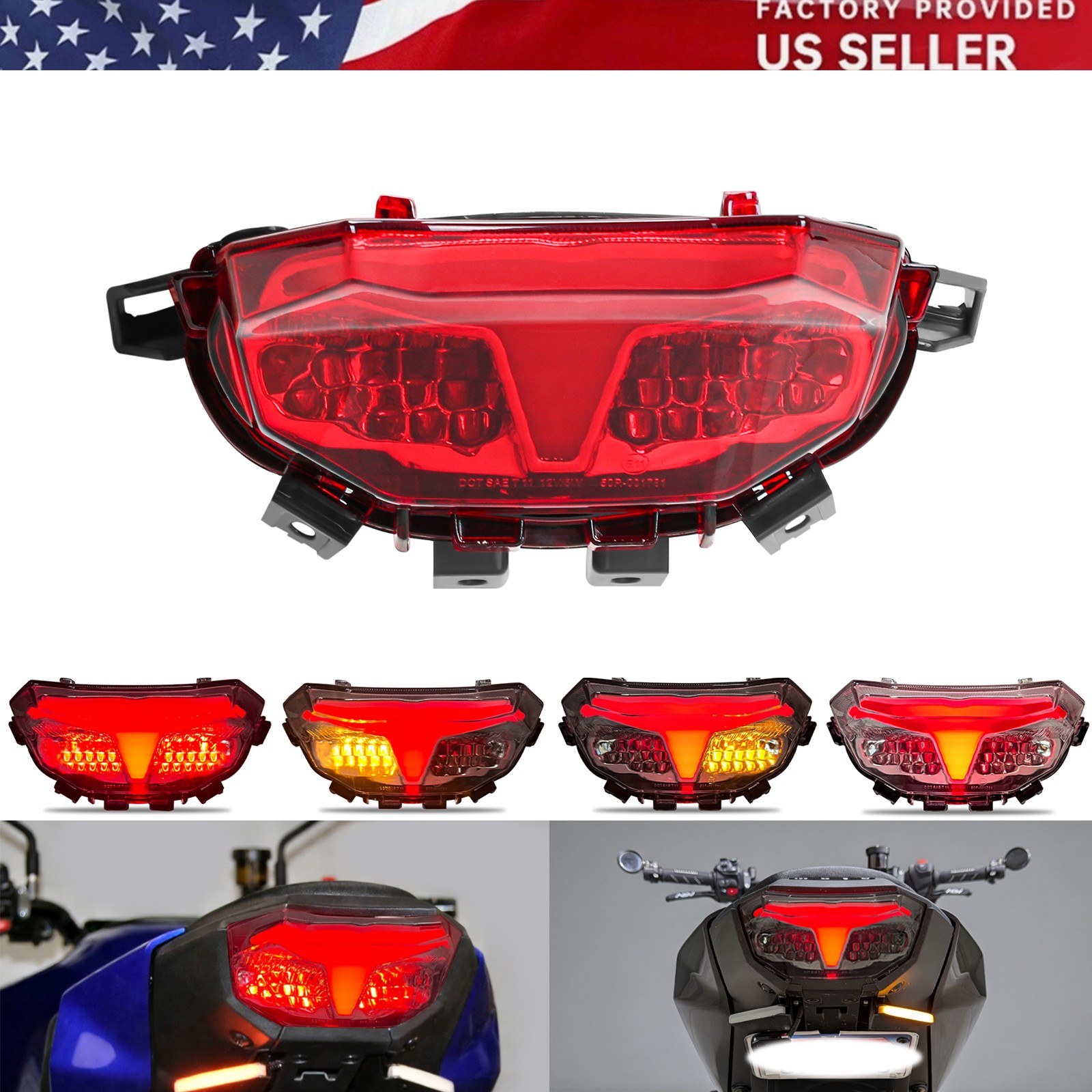 For YAMAHA MT-09 MT09SP MT 09 2024-2026 LED Tail Light Turn Signals Integrated