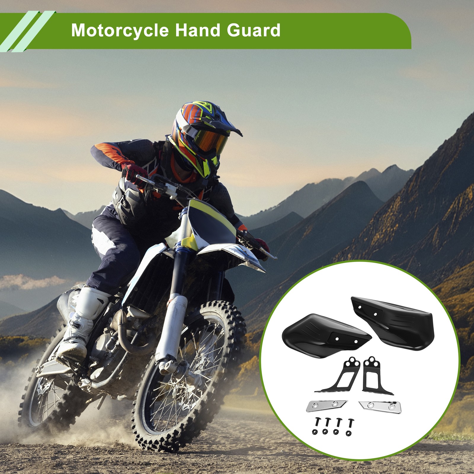1 Set Universal Hand Guard Motorcycles Knuckle Guard Protector Black PP Plastic