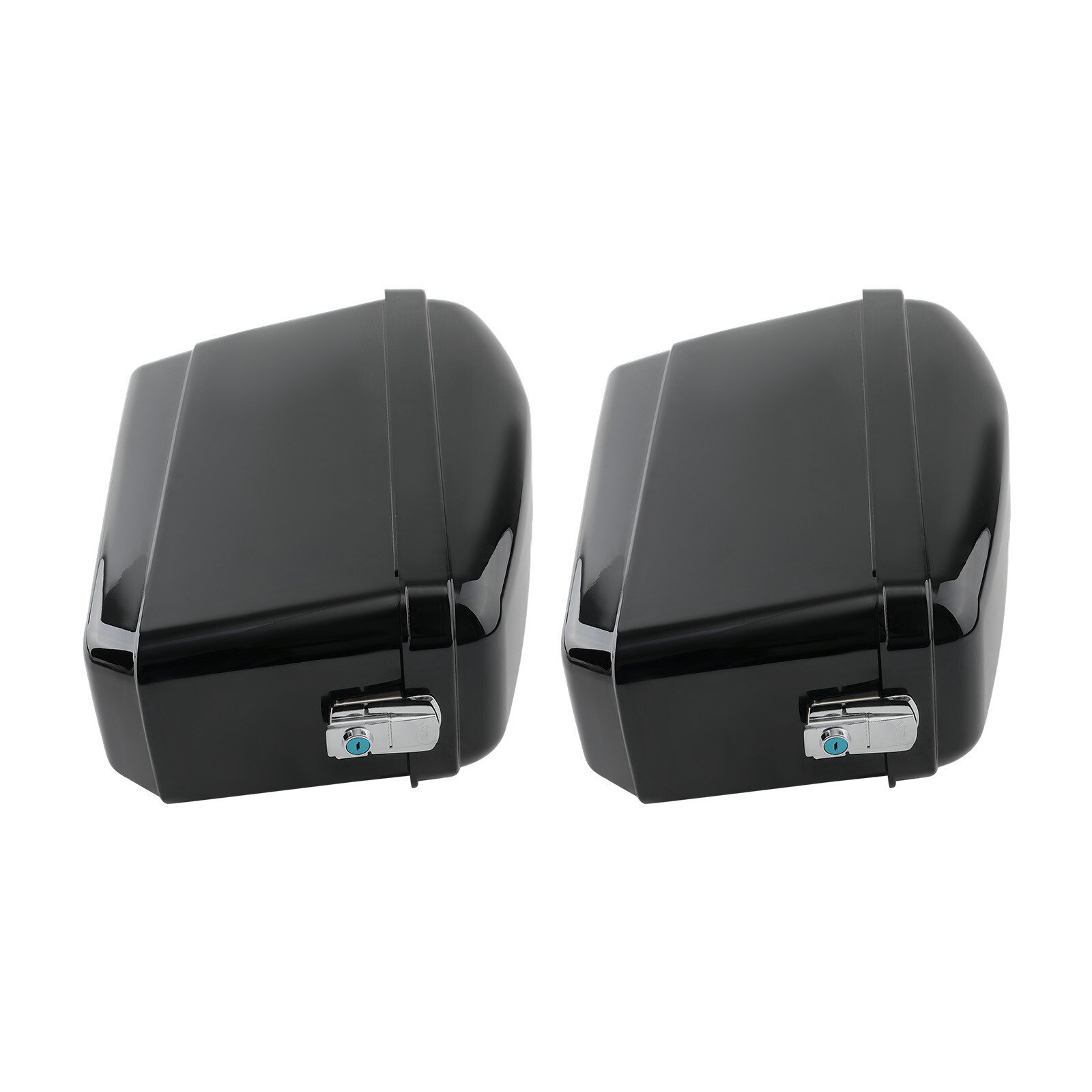 Motorcycle Universal Luggage Hard Saddlebags Side Box For Harley Honda Yamaha