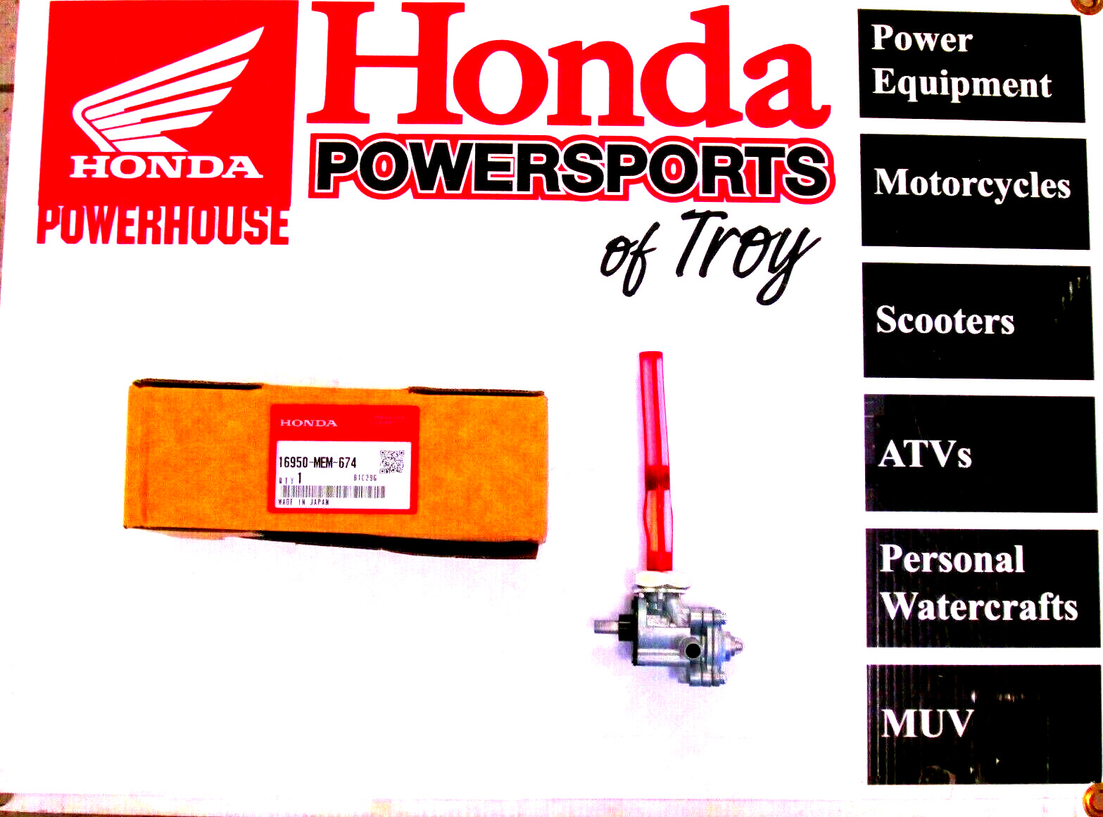 NEW GENUINE HONDA OEM FUEL VALVE PETCOCK 2004-2009 VTX1300C/S/R/T *16950-MEM-674