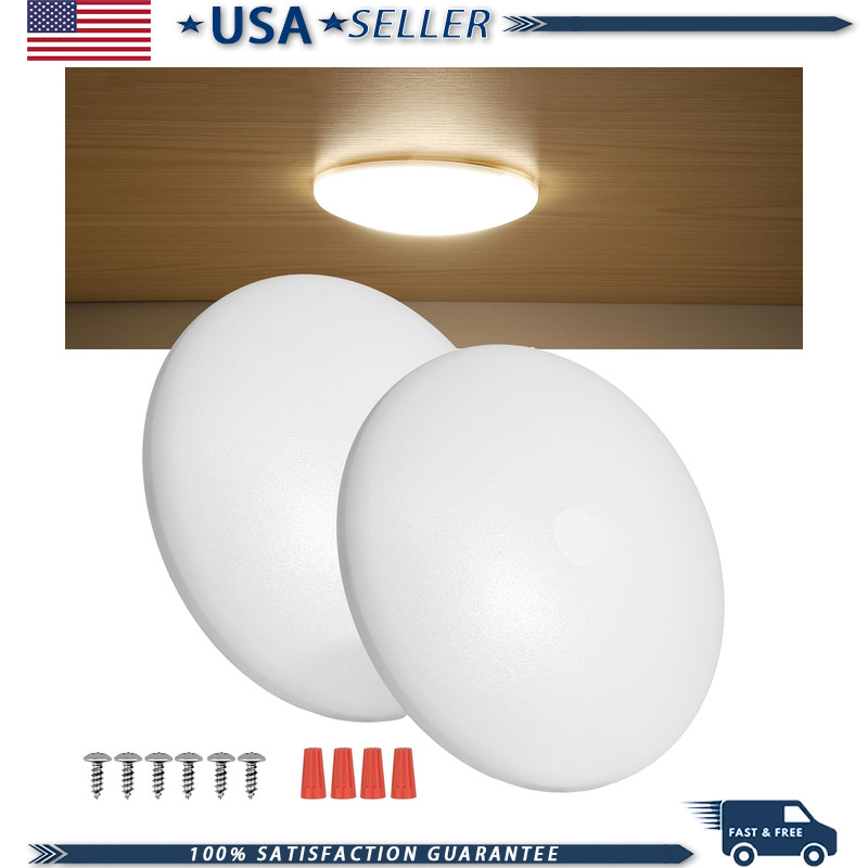 2 Pack RV LED Ceiling Puck Light DC 12V Surface Mount Dome Light, 4.5W Panel Dow