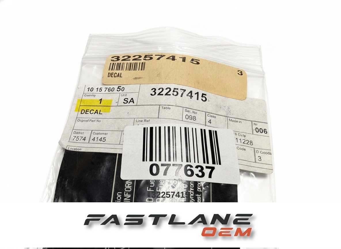2016-2026 Volvo XC90 S60 V60 XC60 Emission Label 32257415 OEM