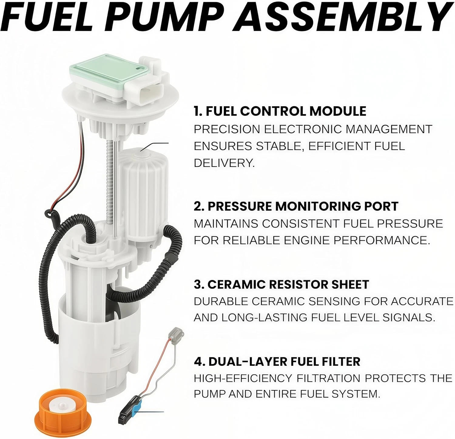 Fuel Pump Assembly For Yamaha YZF-R6 2003-2005 YZF-R1 2002-2006 19B-24486-01-00