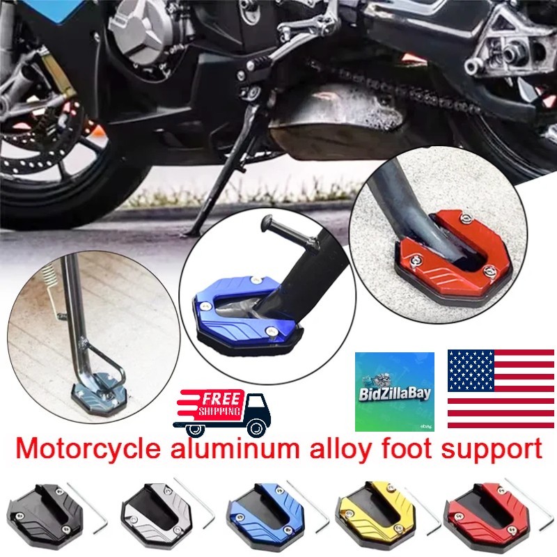 Universal Motorcycle Kickstand Extender Foot Side Stand Extension Support Pad