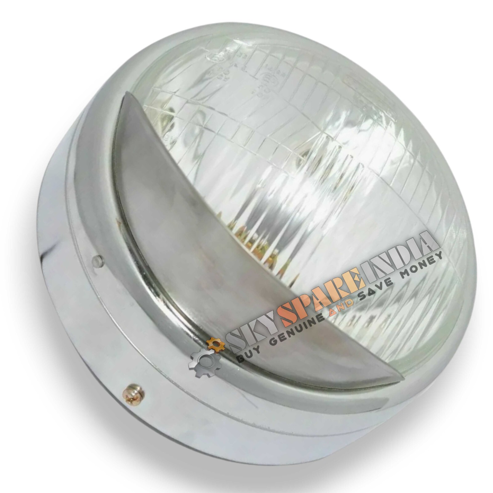 7″ Headlight Headlamp With Peak Fits For Royal Enfield Classic Uce 350/500cc