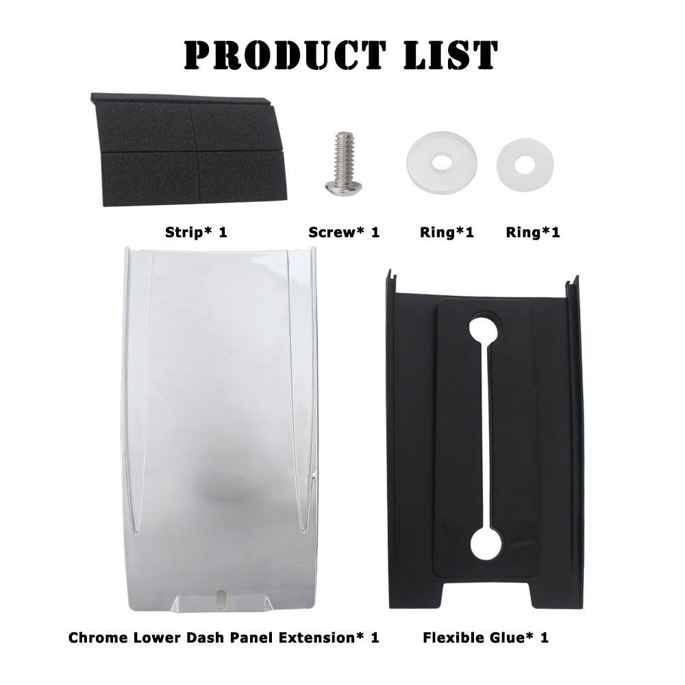 Fit For Harley Softail Heritage Springer Chrome Lower Dash Tank Panel Extension