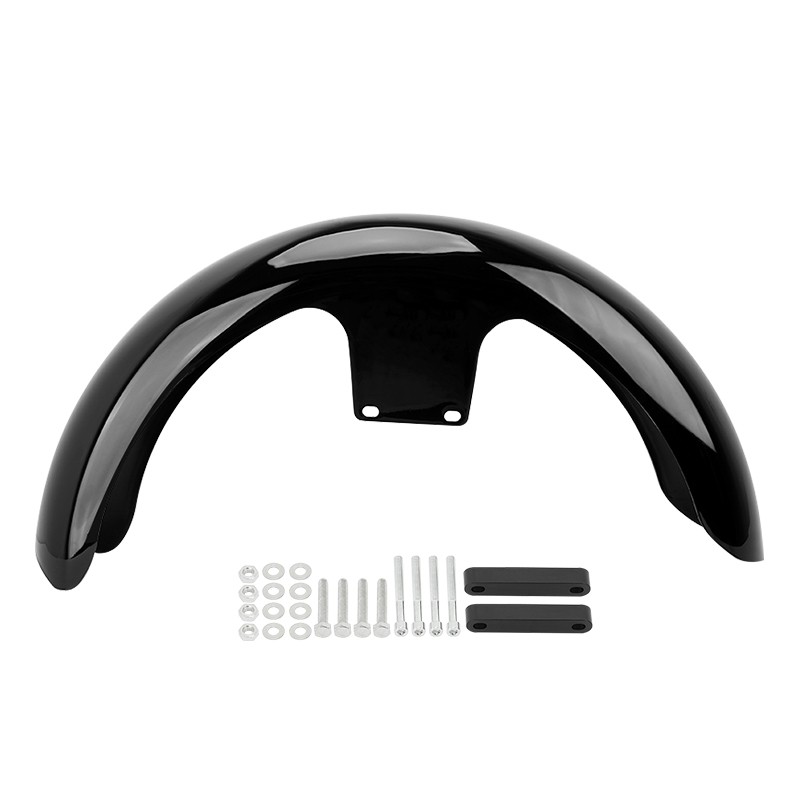 19″ Vivid Black Front Wheel Wrap Fender Steel For Harley Touring Street Glide