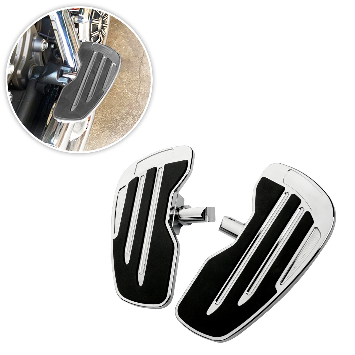 For Indian Scout Sixty 2016-2024 Pair of Rear Passenger Floorboards Foot Pegs