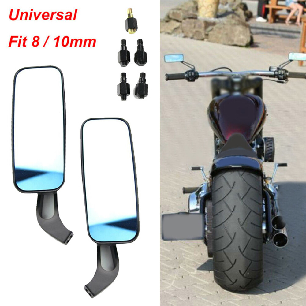 Wide-angle Motorcycle Rear View Side Mirrors 8mm 10mm For Honda Suzuki Harley