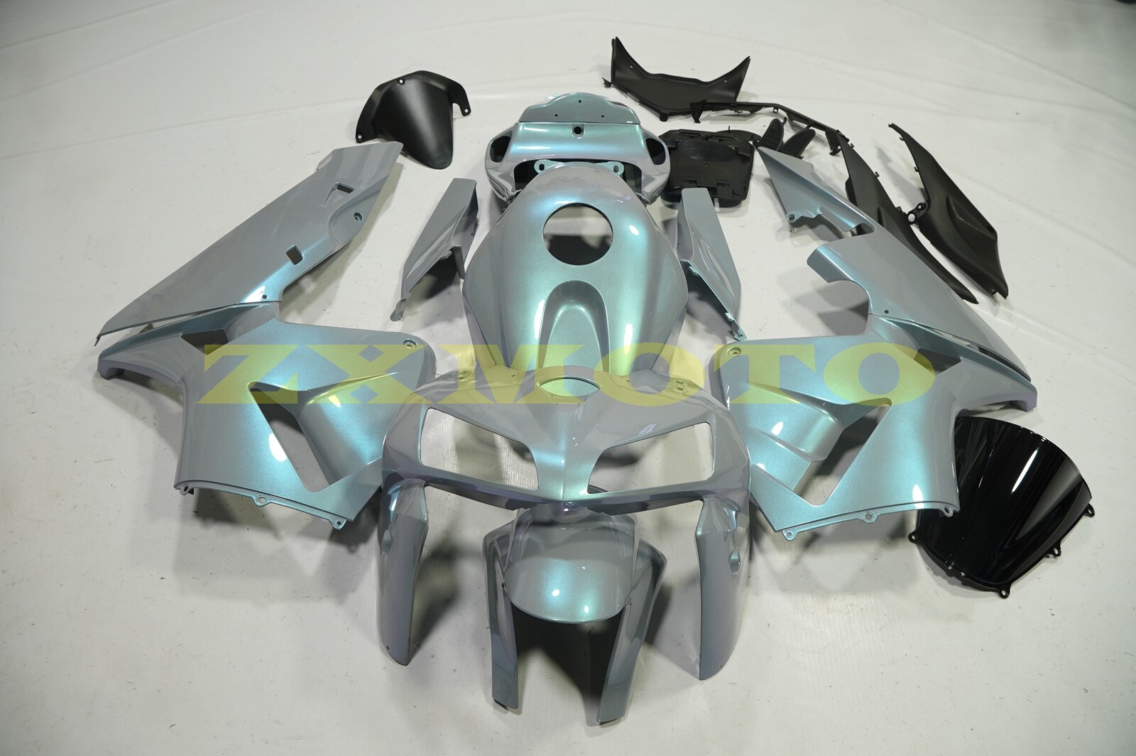 Chameleon Gray Dazz Green Blue Fairing Kit +Bolt Setfor Honda CBR600RR 2005 2006