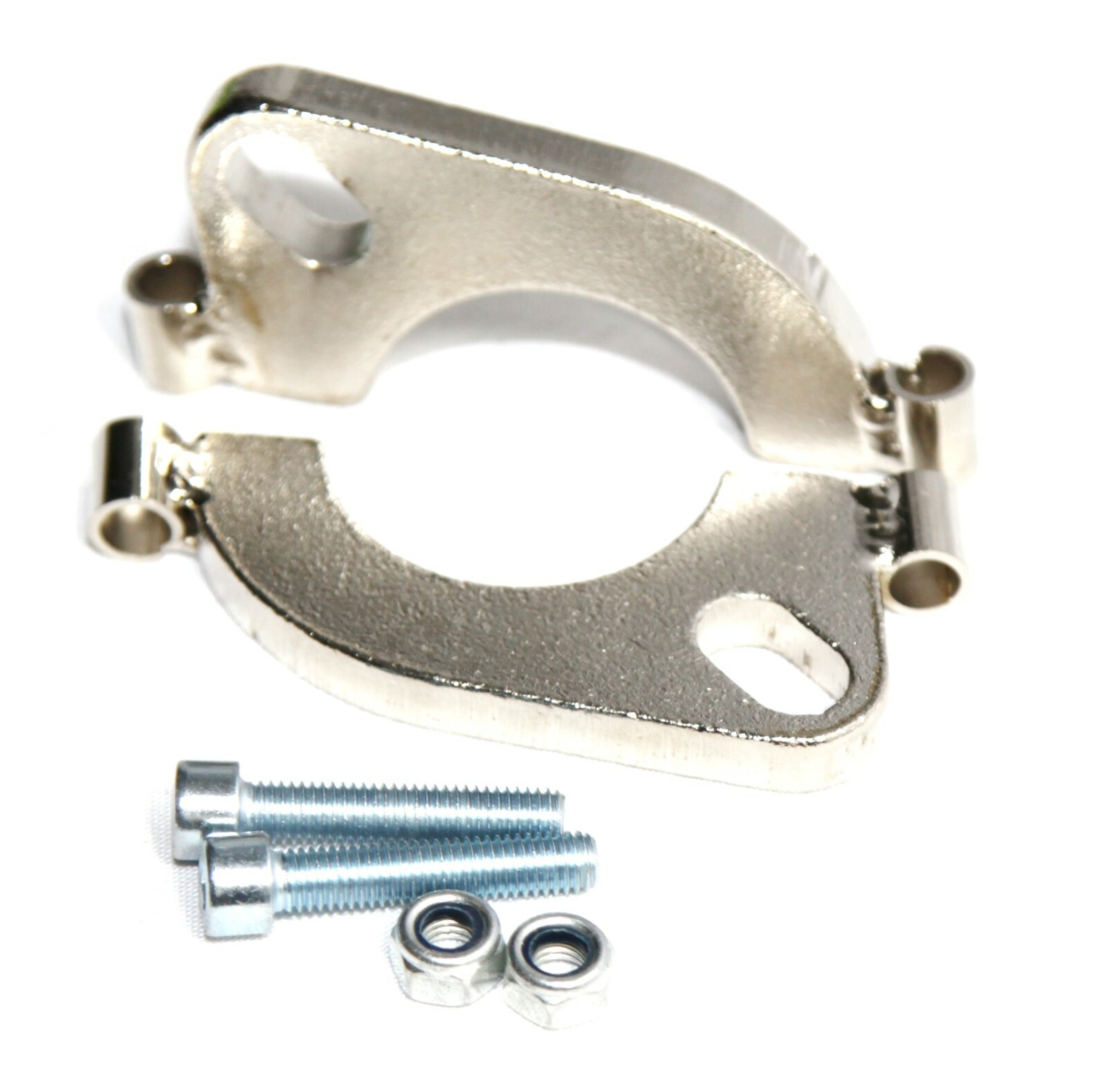 2.”ID 2-holes Exhaust Flange Flat Oval Angle Split Repair Replacement Mild Steel