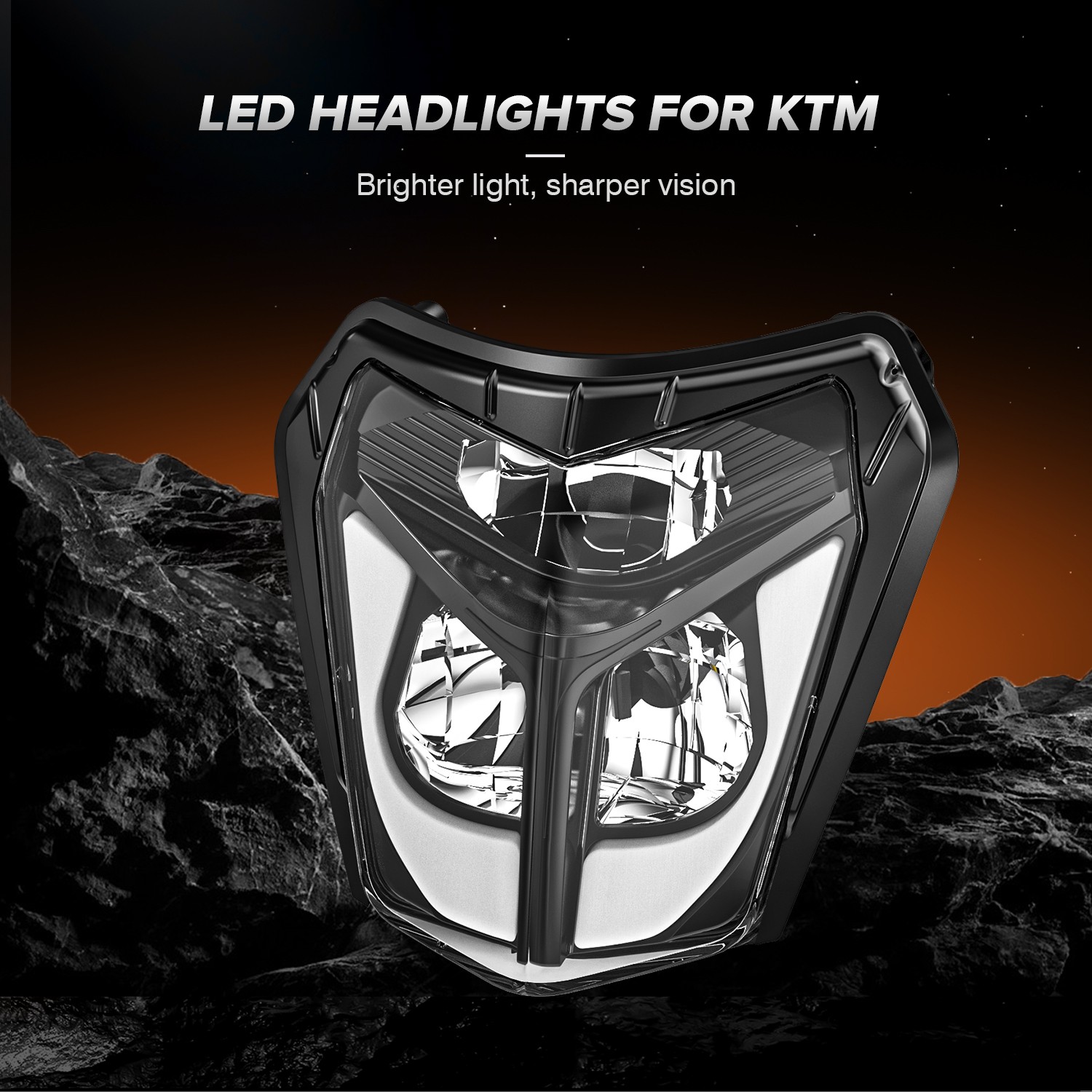 LED Headlight DRL Turn Signal Hi/Lo Beam Assembly For Dirt Bike 350 450 500 690
