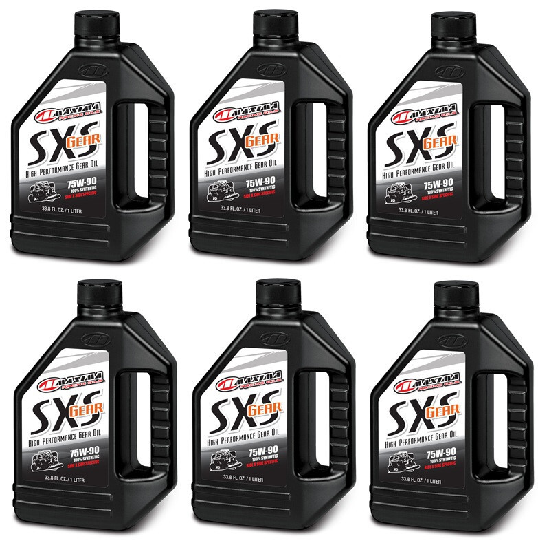 6 Liter Bottles Maxima SXS UTV Synthetic Gear Oil 75W-90 Full Synthetic
