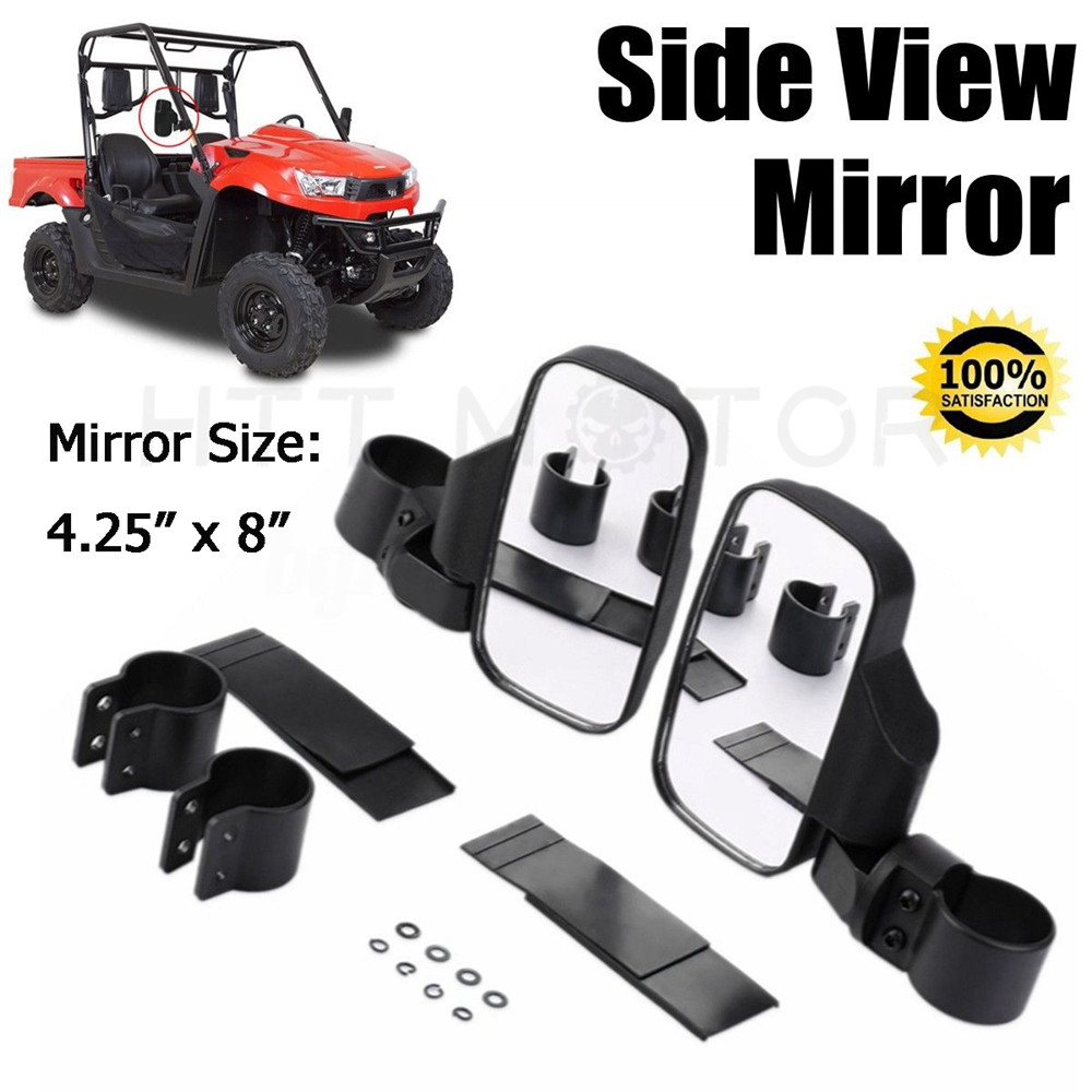 4.25″x8″ Mirror Set UTV Side View High Impact Break Away Convex 1 5/8″-2″ Roll