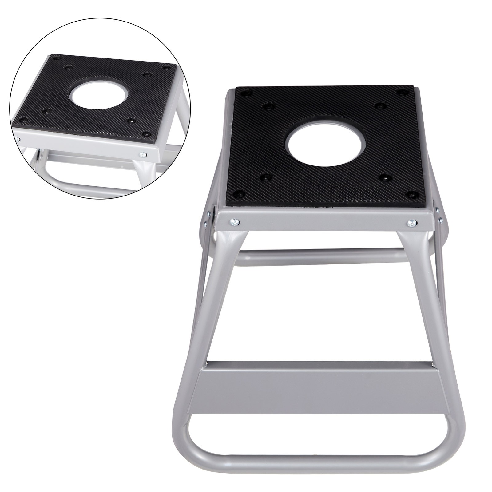 Motorcycle Dirt Bike Panel Stand 1000 LBS Silver ATV Lift Stand High Quality