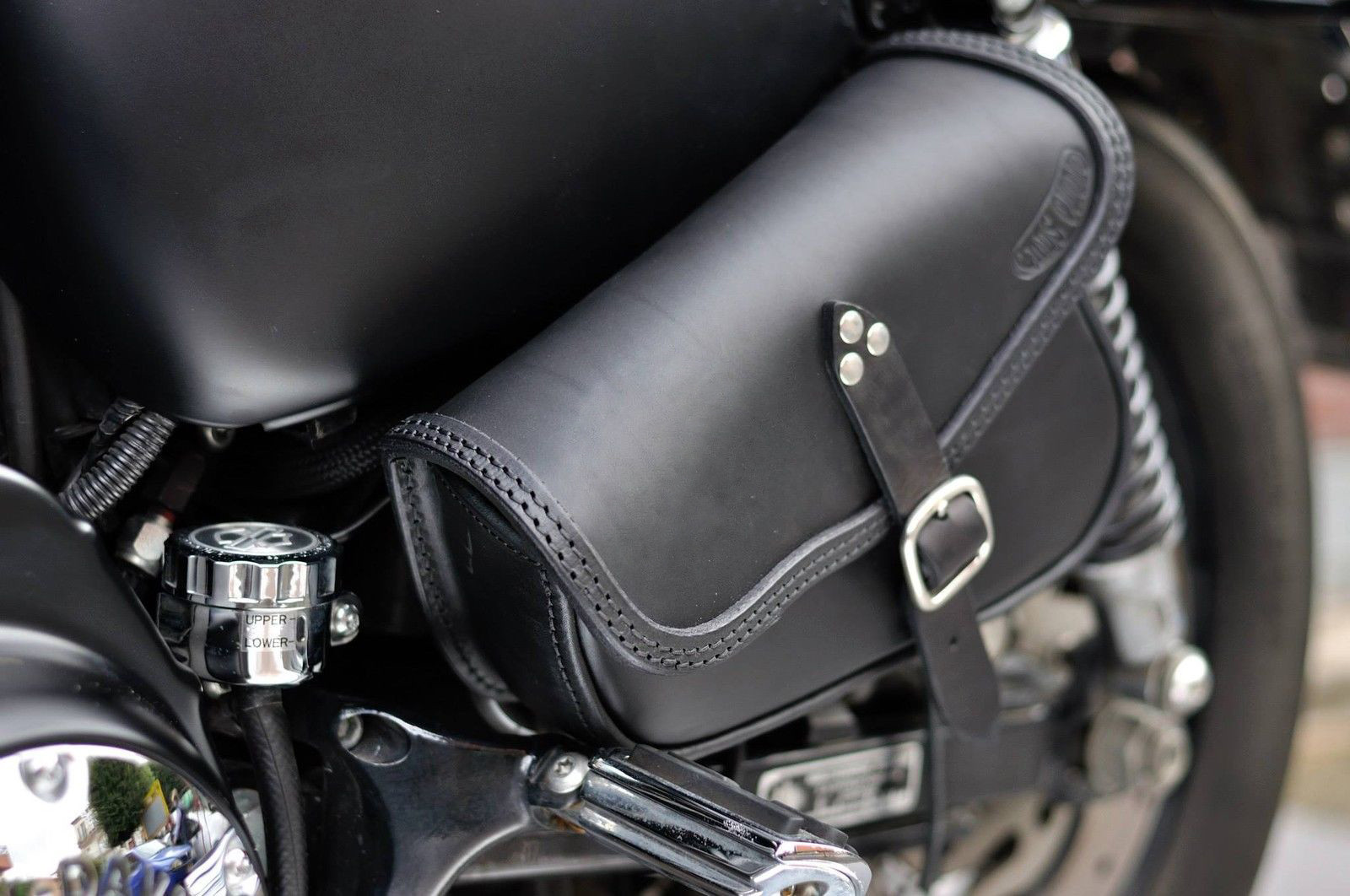 SADDLE BAG LEFT&RIGHT HARLEY DAVIDSON SPORTSTER MODELS ITALIAN QUALITY LEATHER