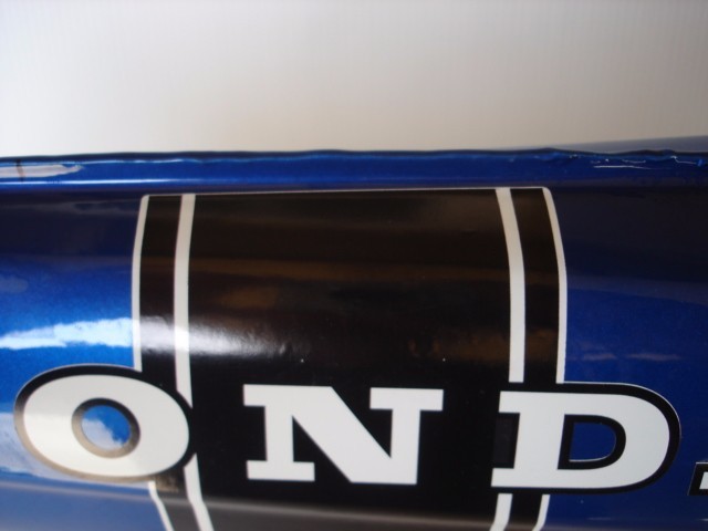 Honda CT70 KO 2pc. Black Stripe Main Frame Decal Set 69-71 MFG 2nds